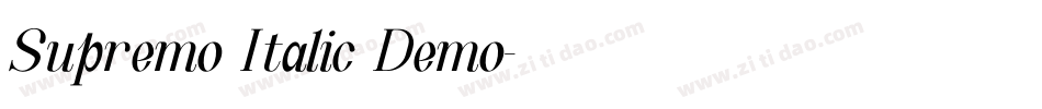 Supremo Italic Demo字体转换